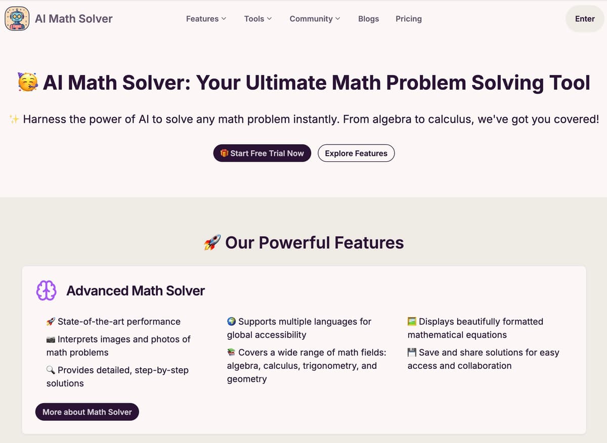 AI Math Solver - Your Ultimate Math Problem Solving Tool